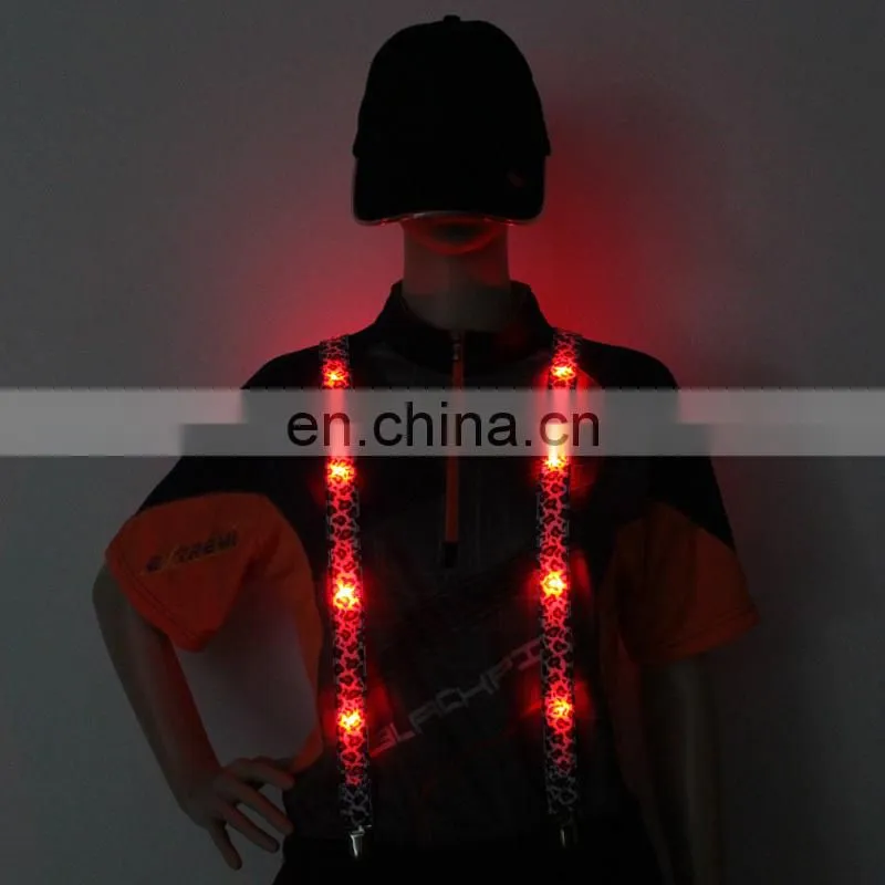 Hot sale Wholesale fashion mens led suspenders led suspenders Cool LED Suspender