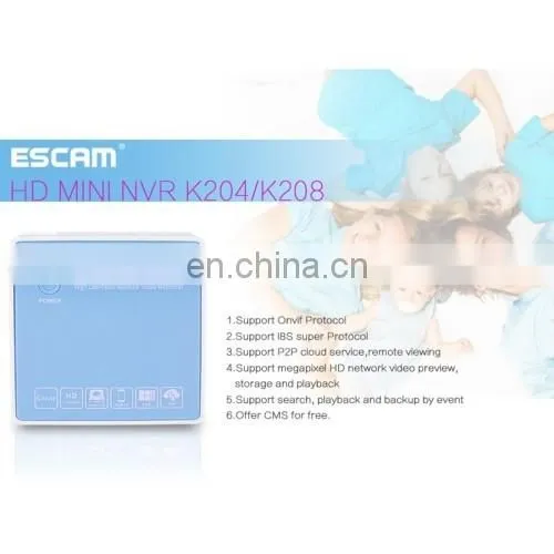 ESCAM NVR K204 4CH Mini NVR DVR