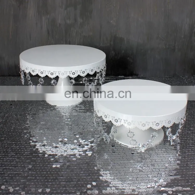 Custom design plexiglass acrylic plastic pendant, wrought iron cake stand