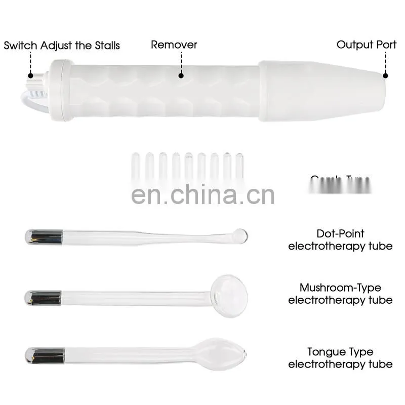 Portable High Frequency Electrotherapy Spot Acne Remover Facial Skin Care Professional Kit Beauty Massager Device