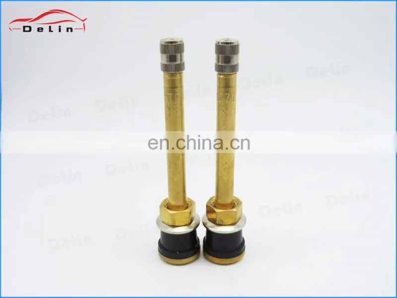 DeLin 90 Degree Tubeless Brass Truck Tire Valve Stems TR571C with 90 Degree Bend