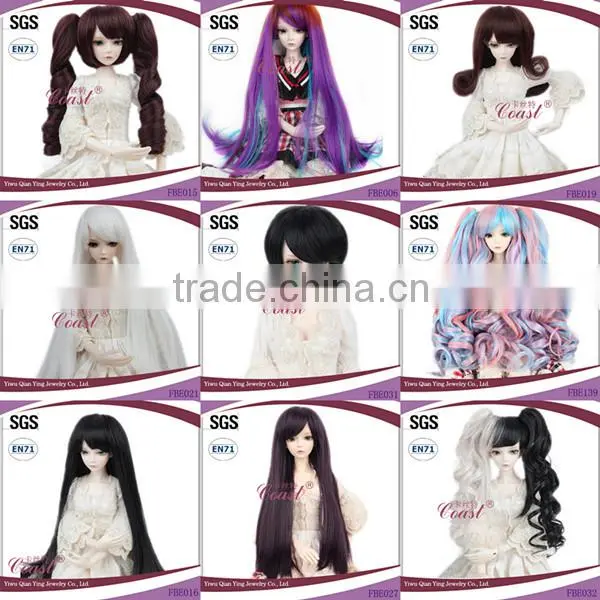 BJD short black doll wigs with bang