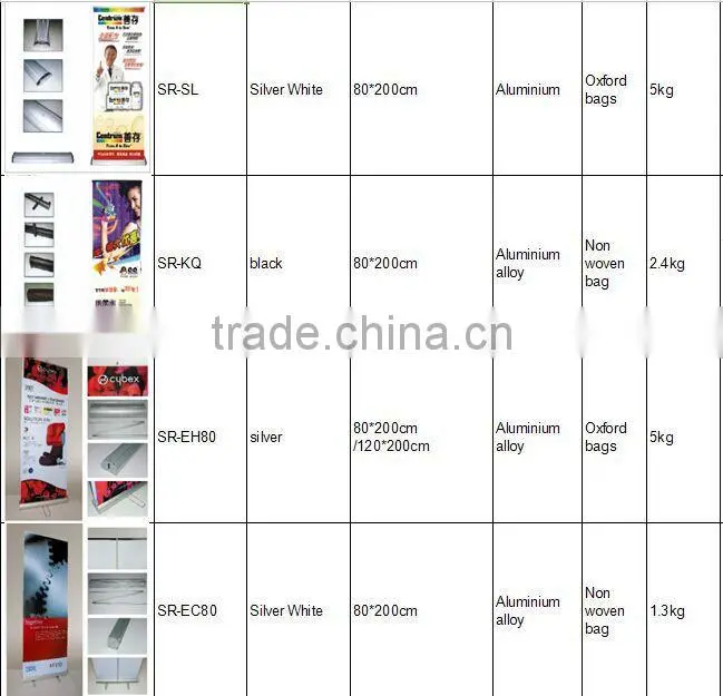 Custom aluminum frame horizontal roll up banner standee display__ly