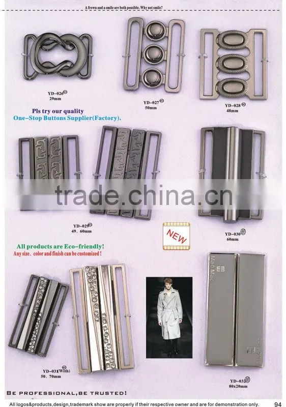 Barrel plating nickel metal buckles with pin in centra