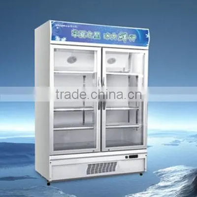 New commercial supermarket upright 2 doors display fridge