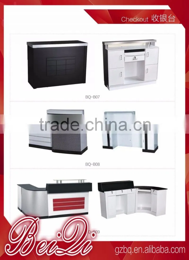 Beiqi Newest Wooden Desk Fitting Retail Checkout Counters Downtown Office Reception for Sale