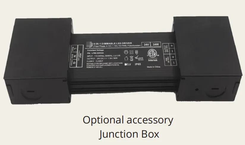 LED Driver with Junction Box 12V 30W ETL Listed for US Standard