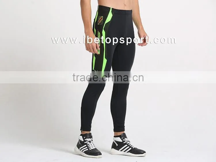 2016 new design Compression tights spandex long pants for Running clothing custom design Top quality mens Running tights