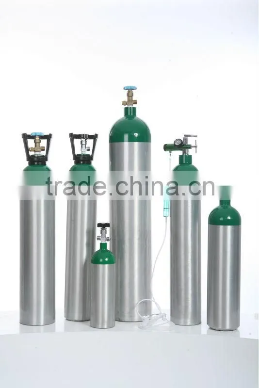 Ambulance breathing medical portable aluminum oxygen cylinder