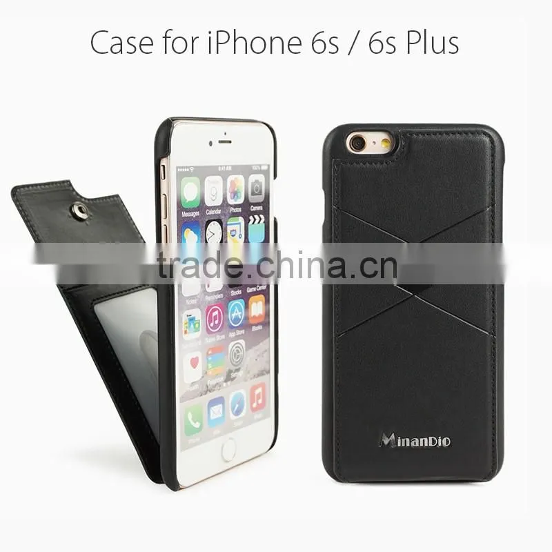 New arrival leather case for Iphone 6s slim leather mobile phone back cover