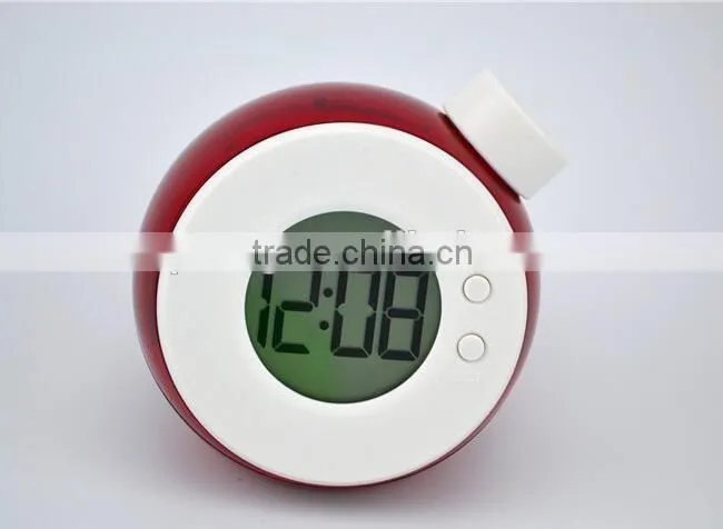 Fantastic water powered alarm clock intelligent quieten LED clock environmental water power clock without battery
