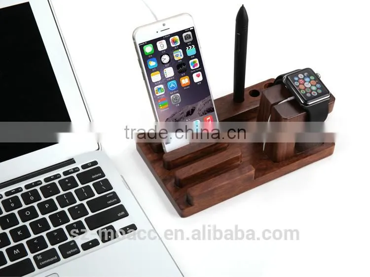 Newest multifunction wood stand for apple watch,for apple watch wood charging stand
