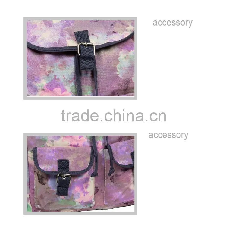 high quality hot sale custom girls canvas printing backpack