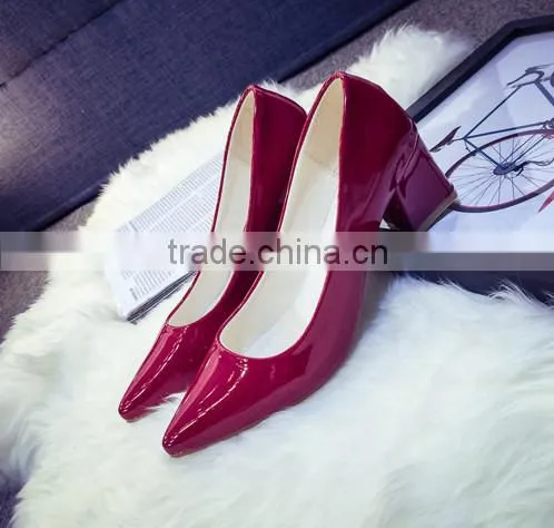 fashion cuban heel pointed toe comfortable ladies shoes