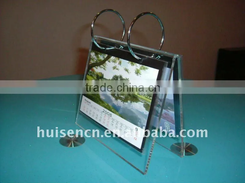 Acrylic table stand calendar