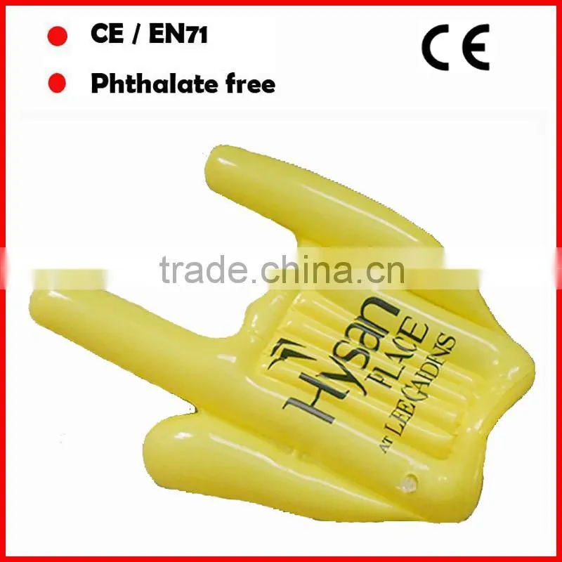 6P PVC inflatable victory hand with custom logo for promotion