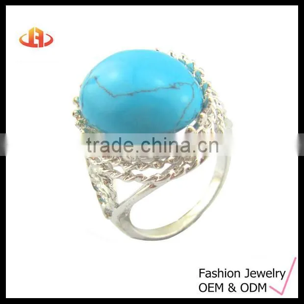 Shining Silver Gemstone Ring For Women