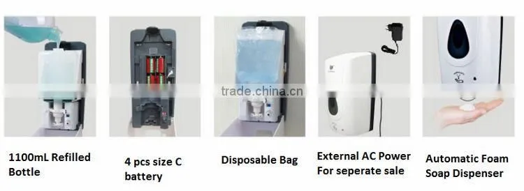 replacement pump for 1000mL automatic foam soap dispenser, automatic spray soap dispenser NJ-CD-5008B