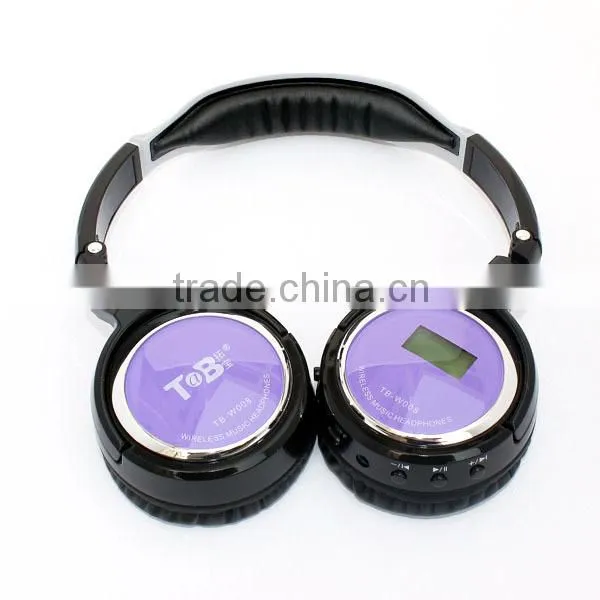 hot new products for 2014 wireless headphones support tf card with FM radio free samples