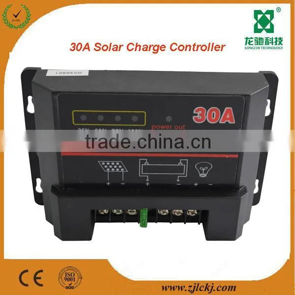 12 Month Warranty!!!12V/24V 30A PWM solar charge controller