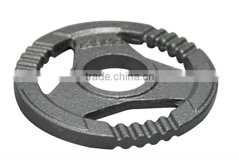 Grey Hammertone Olympic plate with 3 handles