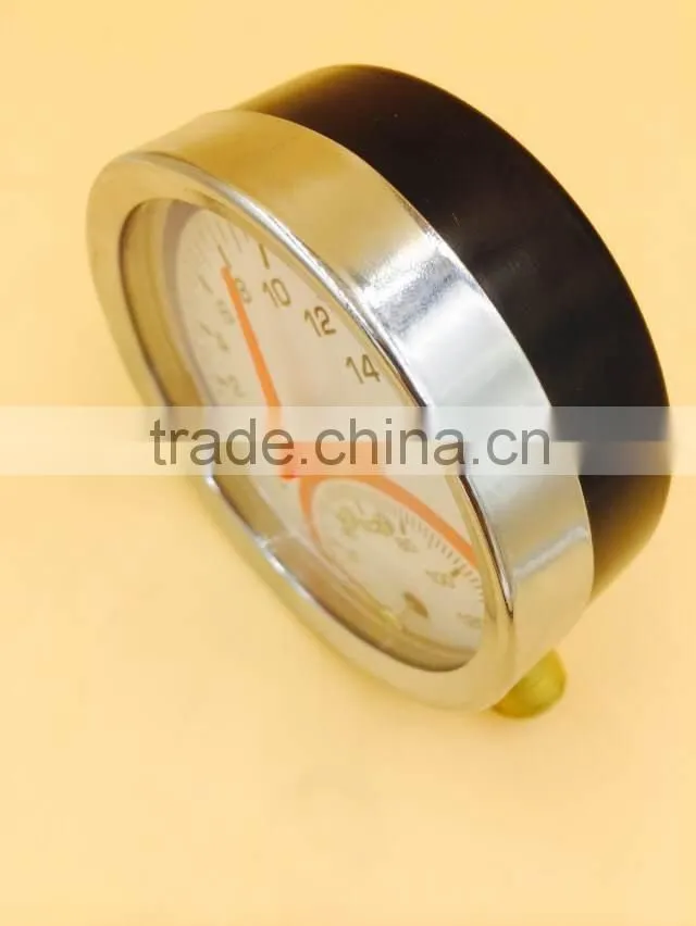 Floor heating water pressure temperature gauge
