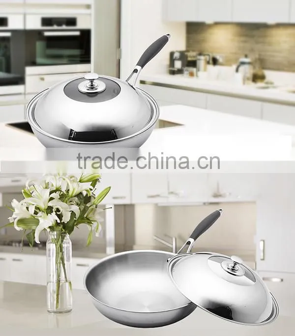 Charms kitchen stainless steel triply mini wok