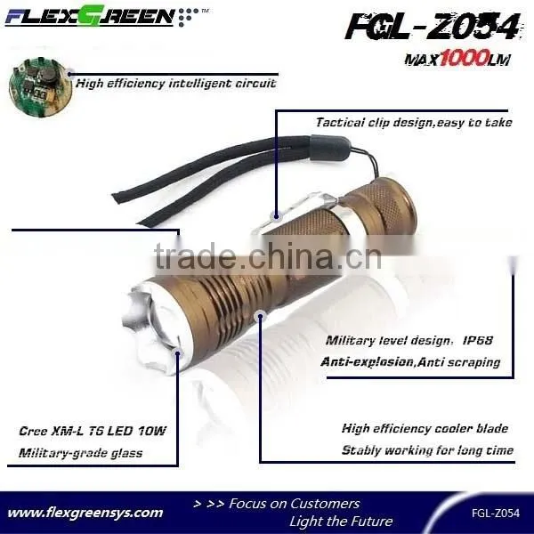 18650 battery EDC 10w T6 LED rechargeable torch