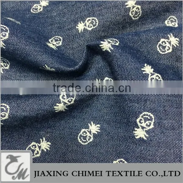 jiaxing six colors of printed pattern of tencel fabric and lyocell fabric for denim jeans