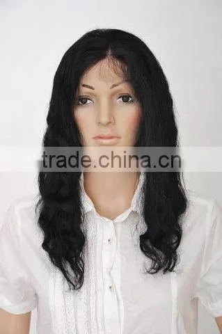 Full lace wig with slight wave Indian hair soft and smooth hair