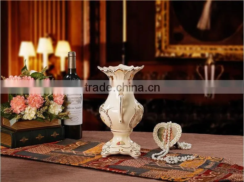 Factory wholesale Luxury ceramic home goods vases in jingdezhen