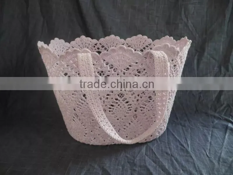 2016 new style hot selling and natural 100% hand making cheap basket with handles