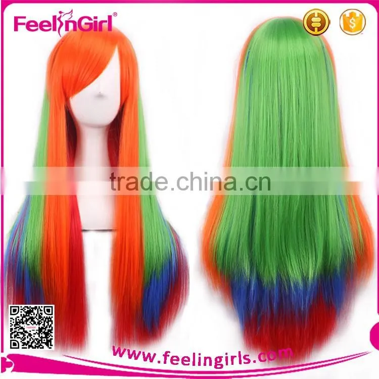 colorful synthetic wig for party funny hair wigs