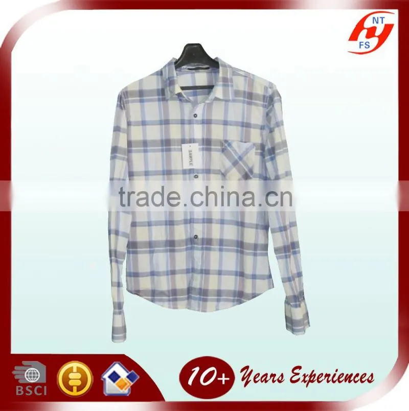 Lady Spring/ Autumn Check cotton casual blouse design woman slim fit stylish plaid shirt