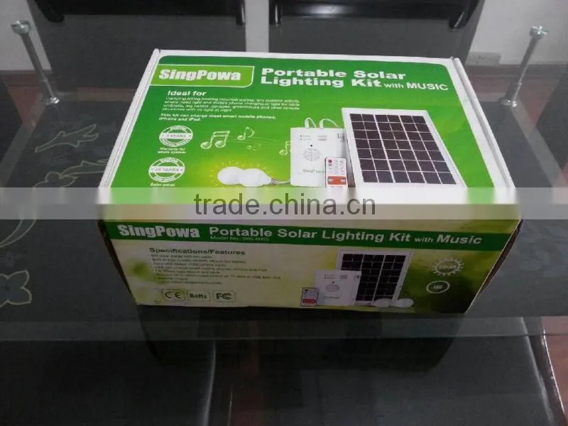 5W portable moving solar lighting system