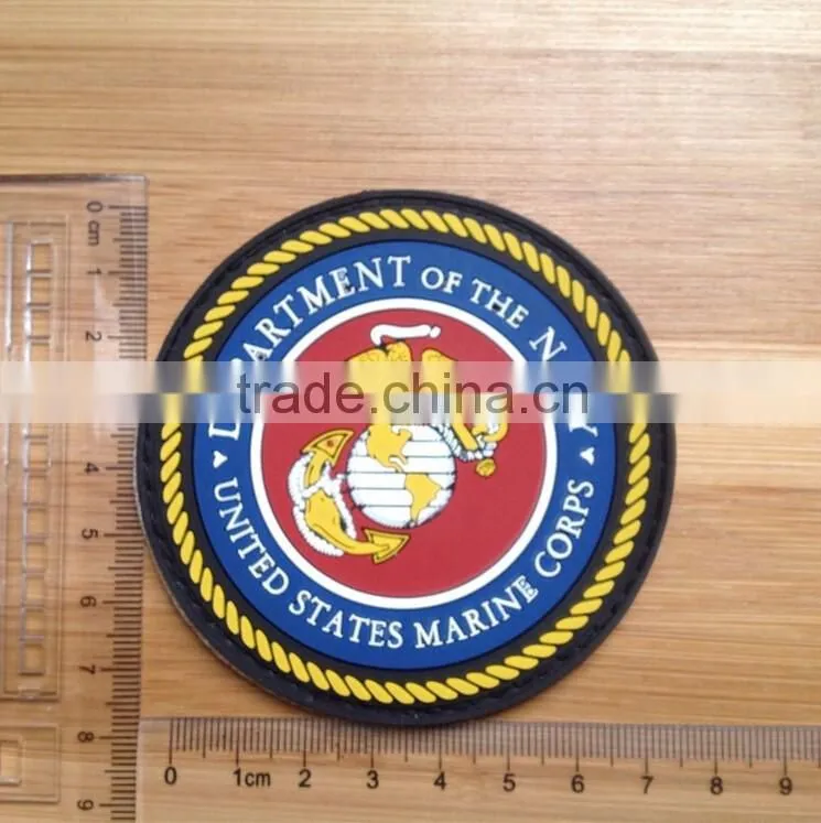 DEPARTMENT OF THE NAVY UNITED STATES MARINE CORPS 3D PVC Rubber STICK-ON Patch