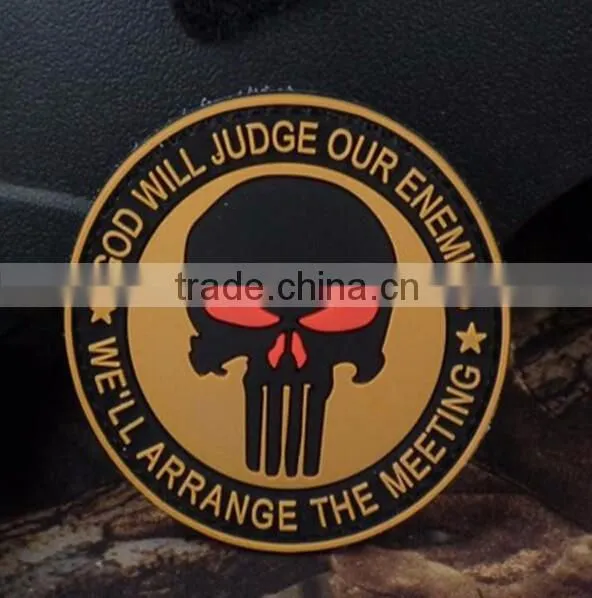 ound Ghost Skull Punisher Ghost 3D PVC Patches 3d velcro rubber patches
