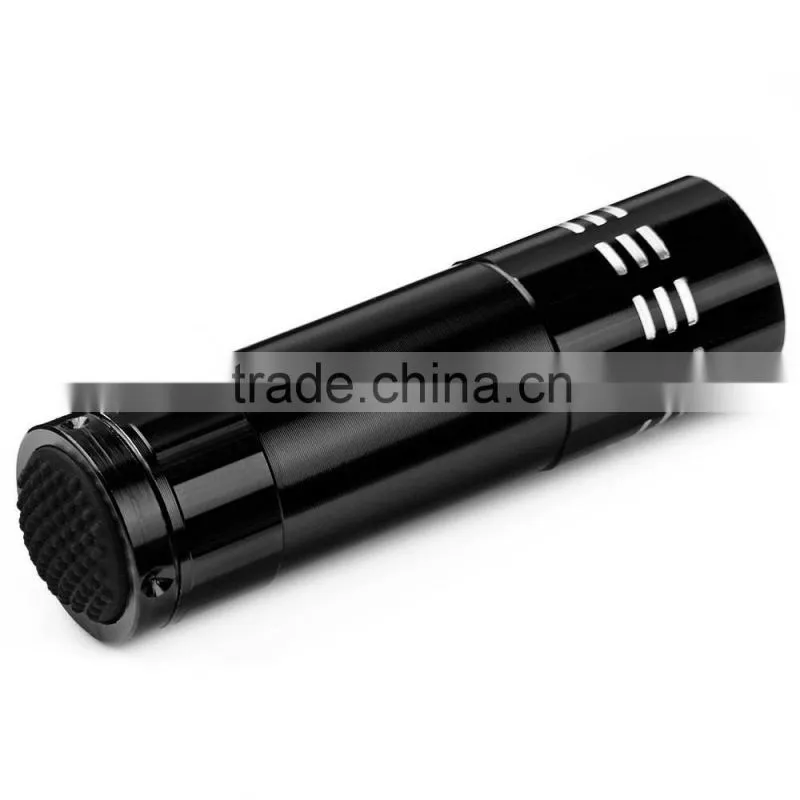 Mini 9 LED flashlight 4 colors Torch flashlight for AAA battery mini Pocket Torch Portable Flash Torch Lamps