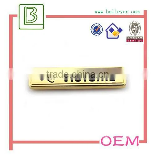 metal plate logo for handbags