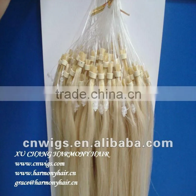 TOP quality remy human hair extensions easy loop micro ring