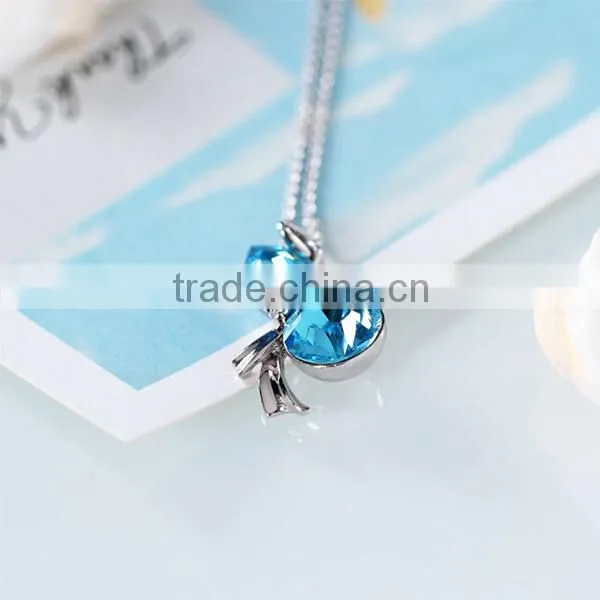High quality dolphin pendant for necklace with natural blue stone