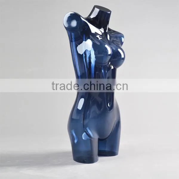 abstract plastic female mannequin, transparent sitting mannequin