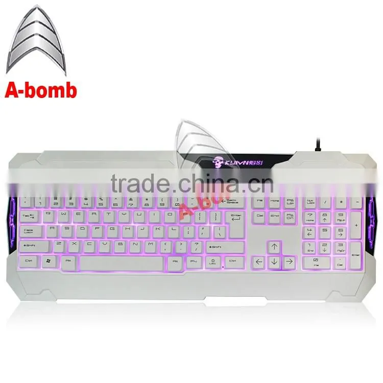 2016 A-bomb waterproof keyboard mechanical gaming computer keyboard with LED light
