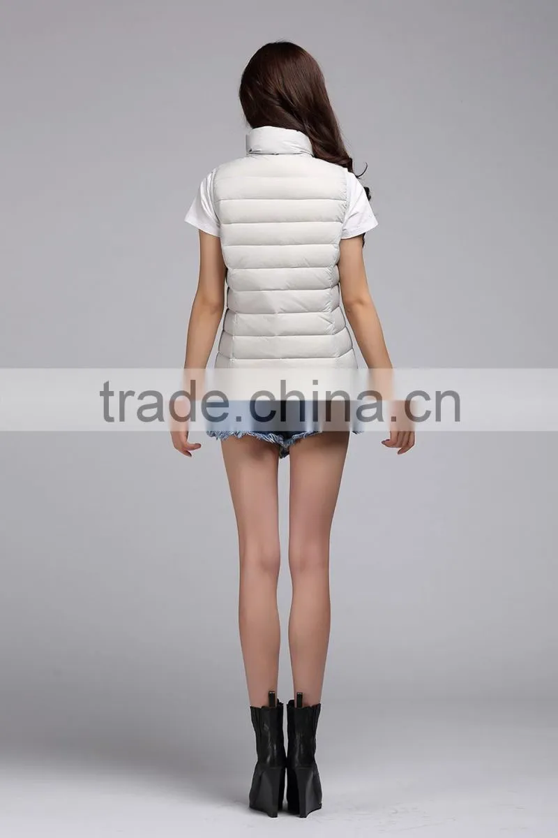 European style down vest ladies vest for Women