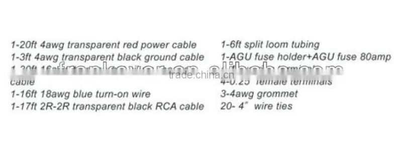 FrankEver Car AMP Wiring Kit 4 AWG AMP wiring kit