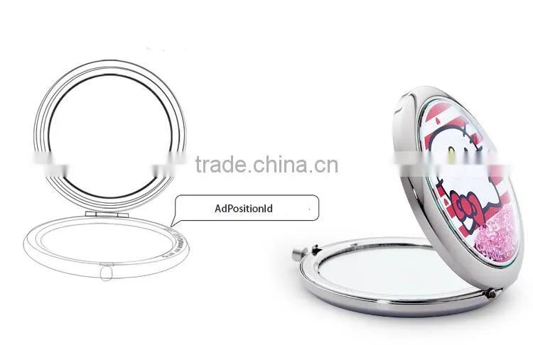 Hot sale promotional pocket mirror with logo laser engraved acrylic mirror