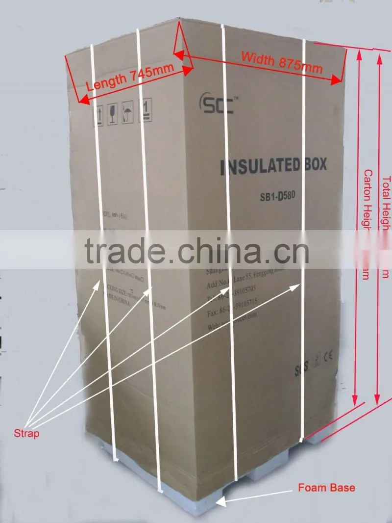 Rotomolded Plastic Insulated Cabinet for frozen food storage and transport