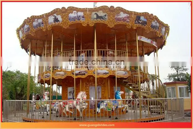 So amazing! luxury playground merry go round horses rides for sale with LED lights