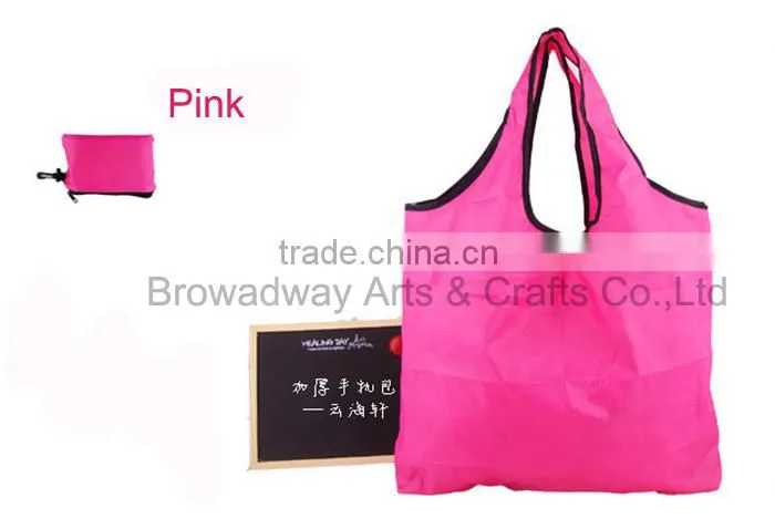 Foldable polyester tote shopping bag