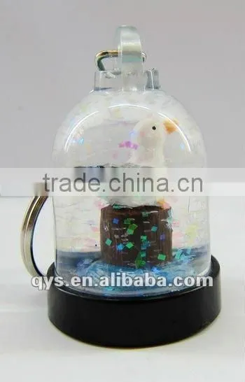Cute Duck Acrylic Liquid Key Chain
